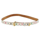 LOUIS VUITTON Monogram Multicolor Ceinture Care Gürtel Weiß M9272W LV Auth 179316-1
