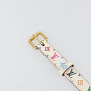 LOUIS VUITTON Monogram Multicolor Ceinture Care Gürtel Weiß M9272W LV Auth 179316-6
