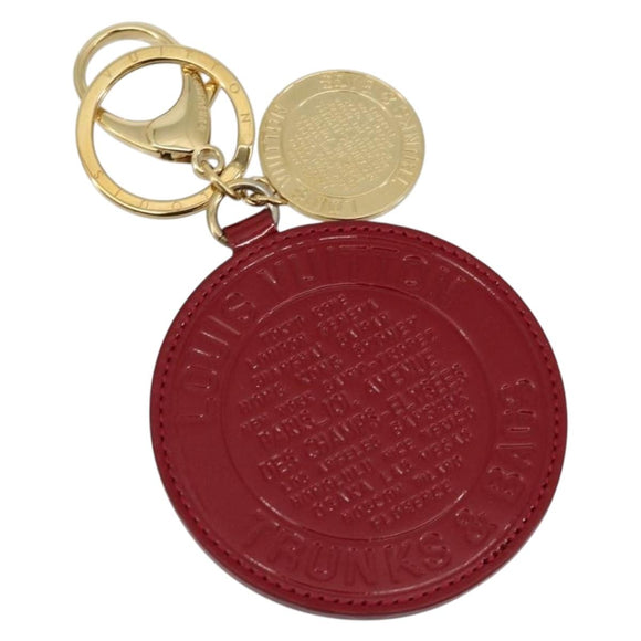 LOUIS VUITTON Vernis Porte Cles Ron T&B Key Holder Red M93605 LV Auth 179318A