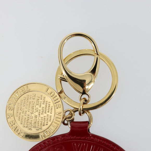 LOUIS VUITTON Vernis Porte Cles Ron T&B Key Holder Red M93605 LV Auth 179318A