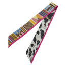 HERMES Twilly Scarf Silk ""PELAGES ET CAMOUFLAGE"" Multicolor Auth 179320M-1