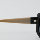 CHANEL COCO Mark Sunglasses plastic Beige Black CC Auth 179322-11