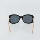 CHANEL COCO Mark Sunglasses plastic Beige Black CC Auth 179322-3