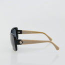 CHANEL COCO Mark Sunglasses plastic Beige Black CC Auth 179322-4