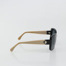 CHANEL COCO Mark Sunglasses plastic Beige Black CC Auth 179322-5