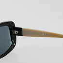 CHANEL COCO Mark Sunglasses plastic Beige Black CC Auth 179322-9
