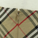 BURBERRY One Piece Nova Check Linen Rayon Beige Auth 179324A-9