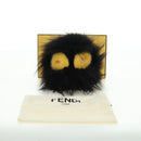 FENDI Bag bugs Key Holder Fur Black Auth 179326M-12