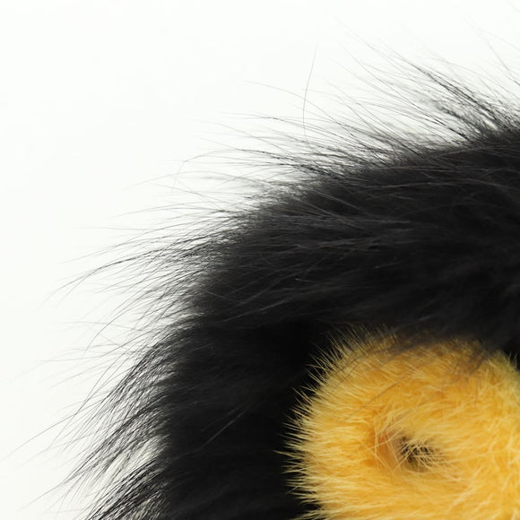 FENDI Bag bugs Key Holder Fur Black Auth 179326M