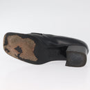 FENDI Loafers Leather 36 1/2 Black Auth 179329-7