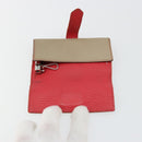 HERMES Baan Key Case Leather Beige Auth 179332-14