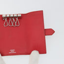 HERMES Baan Key Case Leather Beige Auth 179332-16