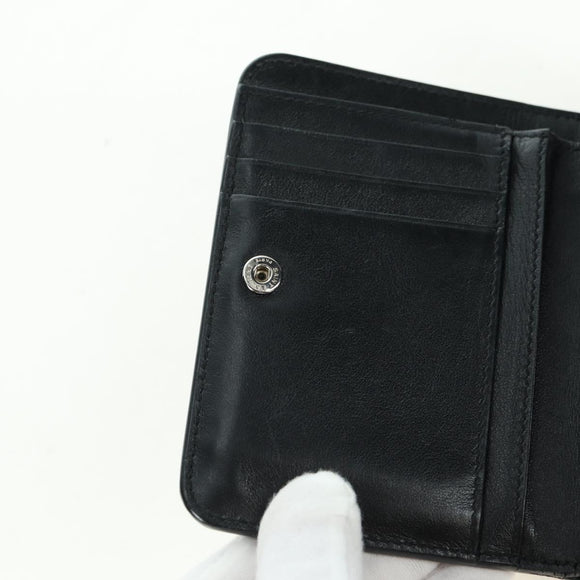 SAINT LAURENT Cassandra Compact Wallet Kroko-Prägung Schwarz Auth 179335M