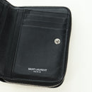 SAINT LAURENT Cassandra Compact Wallet Kroko-Prägung Schwarz Auth 179335M-19