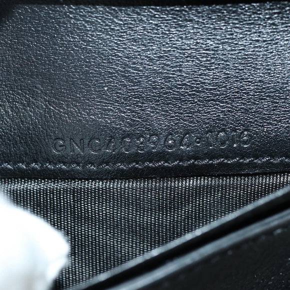 SAINT LAURENT Cassandra Compact Wallet Kroko-Prägung Schwarz Auth 179335M