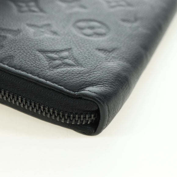 LOUIS VUITTON Empreinte Zippy Wallet Horizontale Geldbörse Schwarz M11721 Auth 179337M
