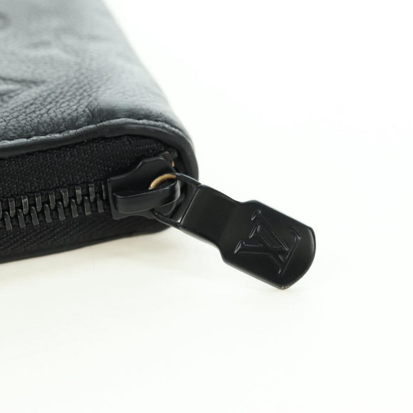LOUIS VUITTON Empreinte Zippy Wallet Horizontale Geldbörse Schwarz M11721 Auth 179337M