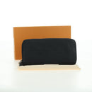 LOUIS VUITTON Empreinte Zippy Wallet Horizontal Wallet Black M11721 Auth 179337M-12