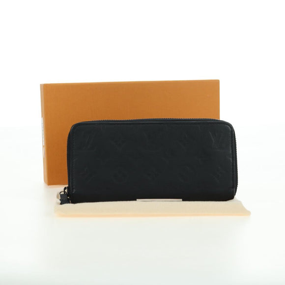 LOUIS VUITTON Empreinte Zippy Wallet Horizontale Geldbörse Schwarz M11721 Auth 179337M