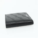 BALENCIAGA Compact Wallet Leather Black 721940 Auth 179338A-5