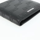 BALENCIAGA Compact Wallet Leather Black 721940 Auth 179338A-9