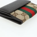 GUCCI GG Canvas Jackie Web Sherry Line Wallet Beige Red Green Auth 179340A-11