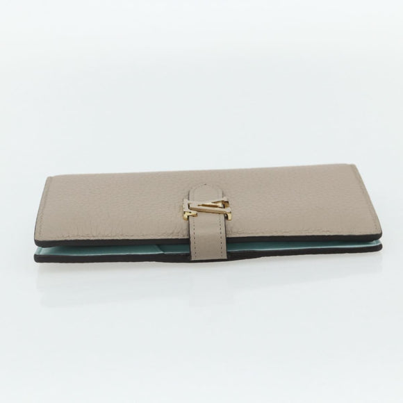 LOUIS VUITTON Capucines LV Vertical Wallet Taurillon Galle M81367 Auth 179342A