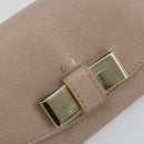 Chloe Lily Long Wallet Leather Pink Gold Auth 179343A-17