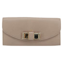Chloe Lily Long Wallet Leather Pink Gold Auth 179343A-13