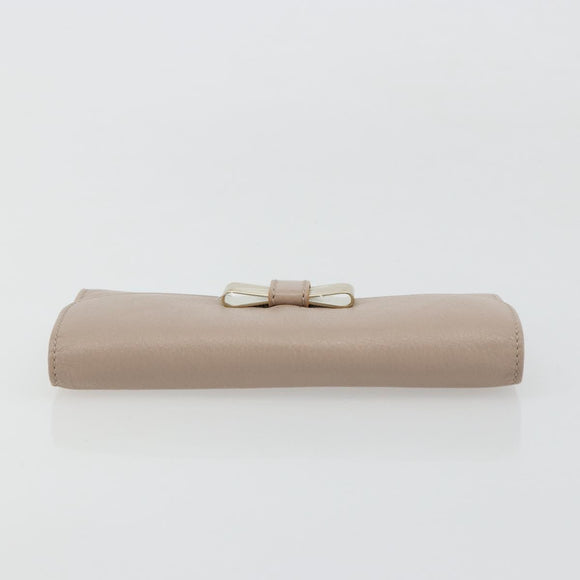 Chloe Lily Long Wallet Leather Pink Gold Auth 179343A