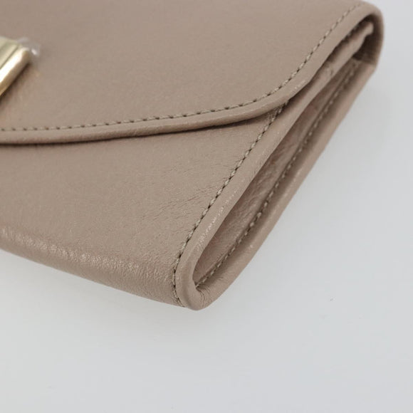 Chloe Lily Long Wallet Leather Pink Gold Auth 179343A