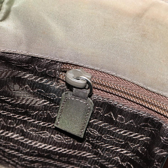PRADA Shoulder Bag Nylon Green Auth 179345