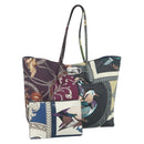 Salvatore Ferragamo Gancini Tote Bag Leather Multicolor Silver Auth 179348A-1