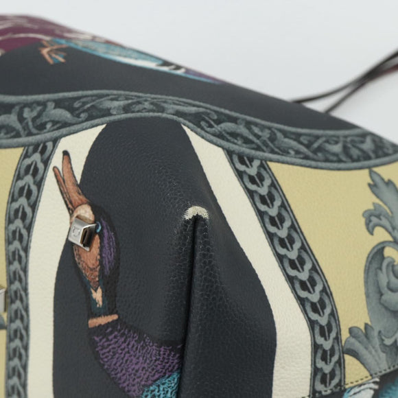 Salvatore Ferragamo Gancini Tote Bag Leather Multicolor Silver Auth 179348A