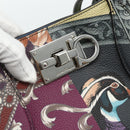 Salvatore Ferragamo Gancini Tote Bag Leather Multicolor Silver Auth 179348A-17