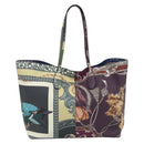 Salvatore Ferragamo Gancini Tote Bag Leather Multicolor Silver Auth 179348A-2