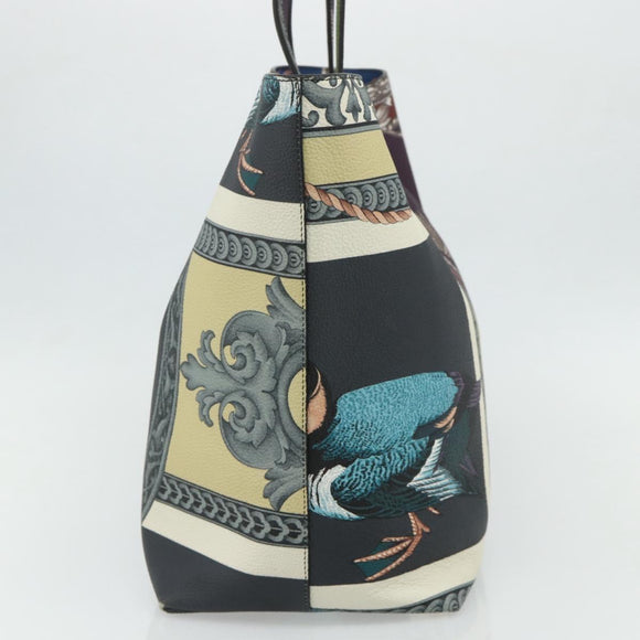 Salvatore Ferragamo Gancini Tote Bag Leather Multicolor Silver Auth 179348A