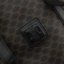 CELINE Macadam Canvas Tote Bag PVC Leather Black Gold Auth 179349-14