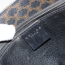 CELINE Macadam Canvas Tote Bag PVC Leather Black Gold Auth 179349-15