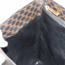 CELINE Macadam Canvas Tote Bag PVC Leather Black Gold Auth 179349-18