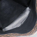CELINE Macadam Canvas Tote Bag PVC Leather Black Gold Auth 179349-21