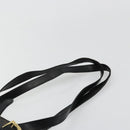 CELINE Macadam Canvas Tote Bag PVC Leather Black Gold Auth 179349-8