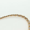 CHANEL Choco Bar Icon Chain Shoulder Bag Lamb Skin Gold Pink CC Auth 179351SV-11