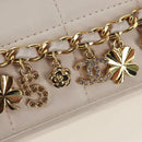 CHANEL Choco Bar Icon Chain Shoulder Bag Lamb Skin Gold Pink CC Auth 179351SV-18