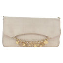 CHANEL Choco Bar Icon Chain Shoulder Bag Lamb Skin Gold Pink CC Auth 179351SV-2