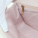 CHANEL Choco Bar Icon Chain Shoulder Bag Lamb Skin Gold Pink CC Auth 179351SV-24