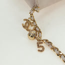 CHANEL Choco Bar Icon Chain Shoulder Bag Lamb Skin Gold Pink CC Auth 179351SV-8