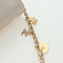 CHANEL Choco Bar Icon Chain Shoulder Bag Lamb Skin Gold Pink CC Auth 179351SV-9