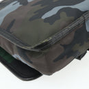 BURBERRY Black label Shoulder Bag Nylon Blue Silver Auth 179352A-13