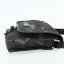 BURBERRY Black label Shoulder Bag Nylon Blue Silver Auth 179352A-5